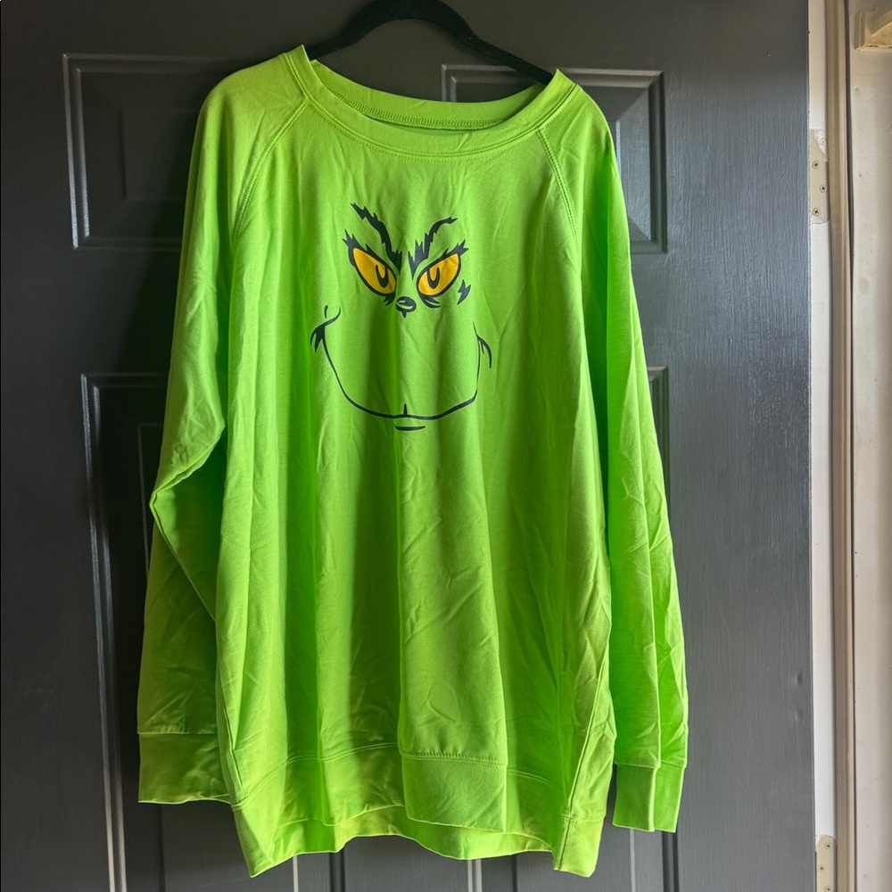 Lime Green Grinch Women's Sweatshirt